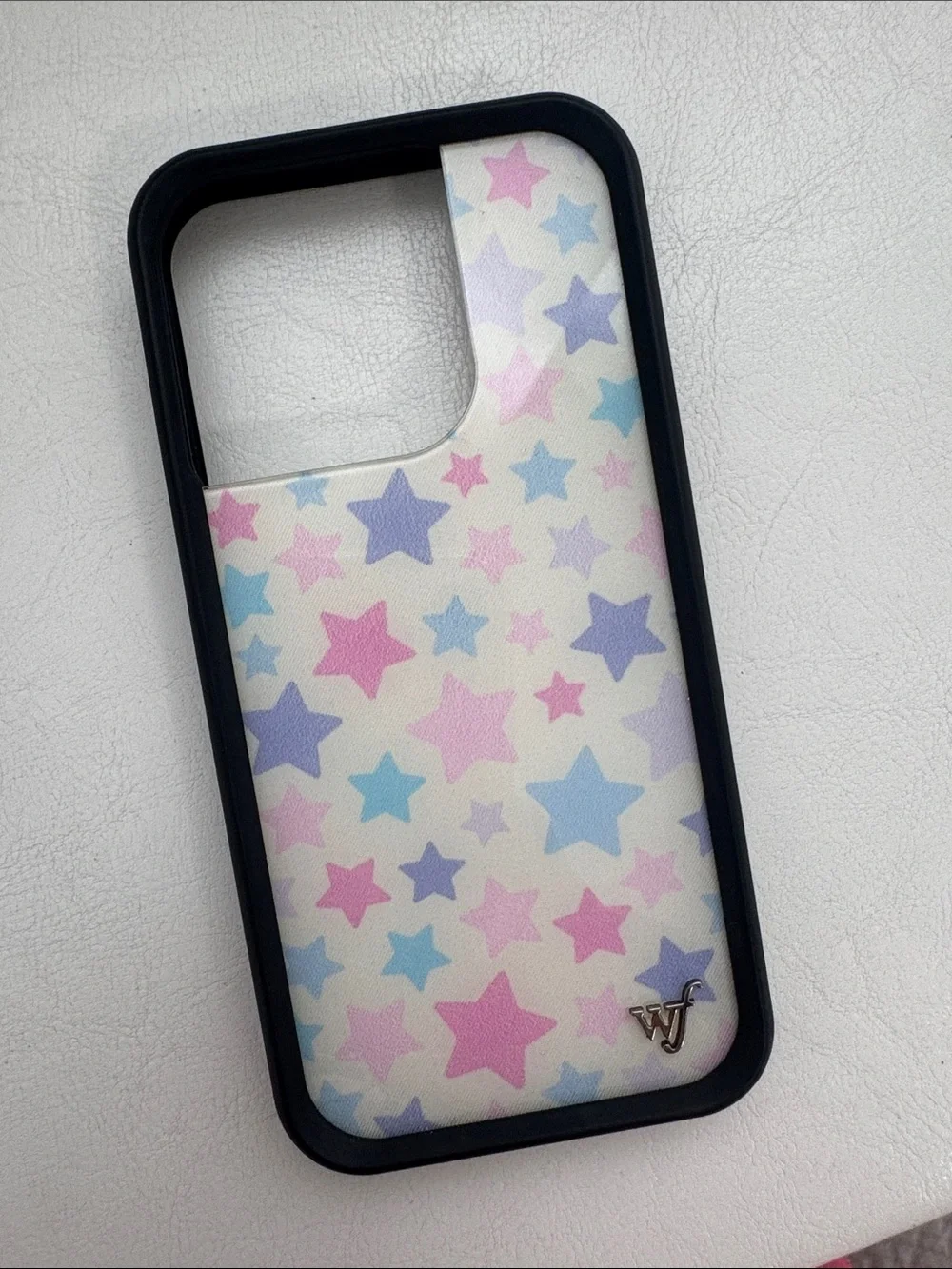 iPhone 15 pro Wildflowers Pastel Star Print Phone Case in Pink, Blue & Purple